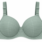 Taupe Grey Checkered Padded Underwire Bra for Women – Adjustable Straps