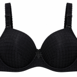 Taupe Grey Checkered Padded Underwire Bra for Women – Adjustable Straps
