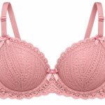 Elegant Grey Lace Bra for Women – Floral Lace Design