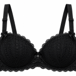 Elegant Grey Lace Bra for Women – Floral Lace Design